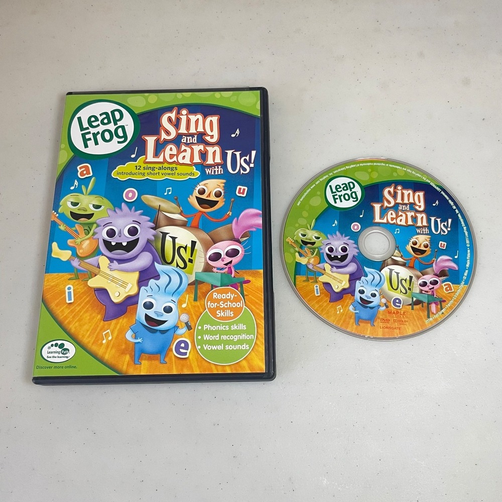 LeapFrog Sing and Learn with Us! DVD 2007 Educational Phonics Short Vowels